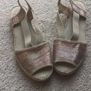 Espadrilles pastel rainbow mesh